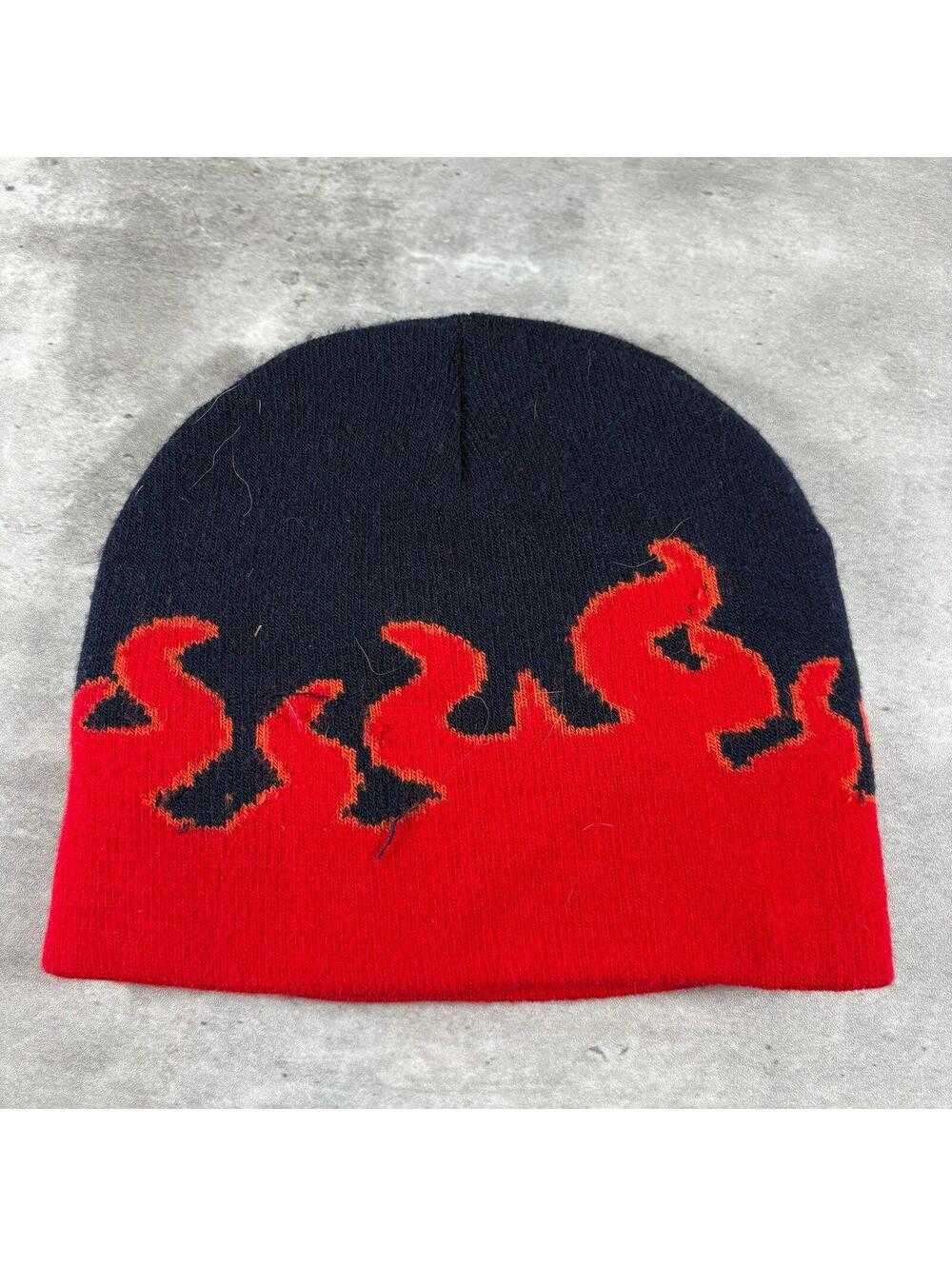 Vintage Y2K Flames Beanie